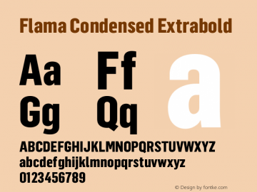 Flama Condensed Extrabold Version 1.000图片样张