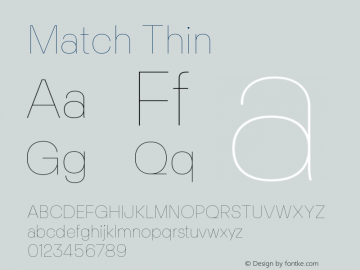 Match Thin Version 1.000;Glyphs 3.1.1 (3140)图片样张