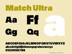 Match Ultra Version 1.000;Glyphs 3.1.1 (3140)图片样张