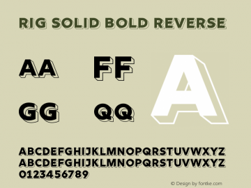 Rig Solid Bold Reverse Version 1.000;PS 001.000;hotconv 1.0.88;makeotf.lib2.5.64775图片样张
