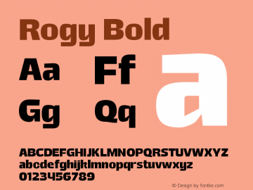Rogy Bold Version 1.000;Glyphs 3.1.1 (3135)图片样张