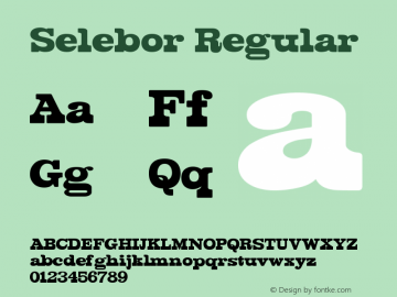 Selebor-Regular Version 1.000图片样张