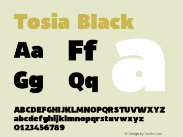 Tosia-Black Version 1.000;PS 001.000;hotconv 1.0.88;makeotf.lib2.5.64775图片样张