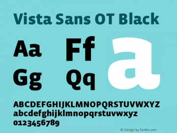 Vista Sans OT Black Version 2.000 | web-otf图片样张