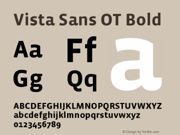 Vista Sans OT Bold Version 2.000 | web-otf图片样张