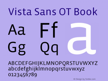 Vista Sans OT Book Version 2.000 | web-otf图片样张