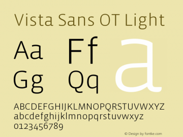 Vista Sans OT Light Version 2.000 | web-otf图片样张