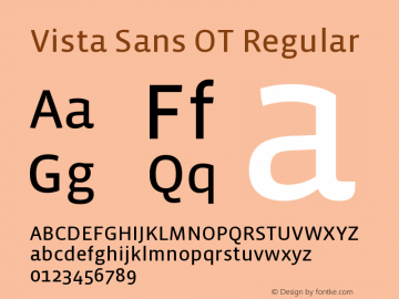 Vista Sans OT Regular Version 2.000 | web-otf图片样张