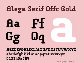Alega Serif Offc Bold Version 7.504; 2009; Build 1020图片样张