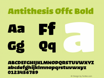 Antithesis Offc Bold Version 7.504; 2014; Build 1022图片样张