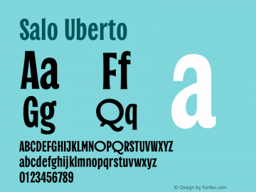 Salo Uberto Version 1.000;Glyphs 3.1.2 (3149)图片样张