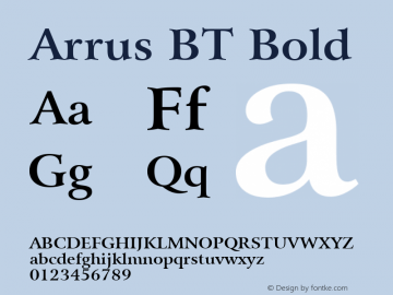 Arrus BT Bold Version 1.01 emb4-OT图片样张
