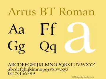 Arrus BT Roman Version 1.01 emb4-OT图片样张