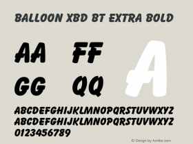 Balloon XBd BT Extra Bold Version 1.01 emb4-OT图片样张