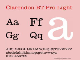 Clarendon BT Pro Light Version 1.10图片样张