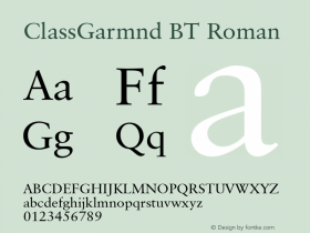 ClassGarmnd BT Roman Version 1.01 emb4-OT图片样张