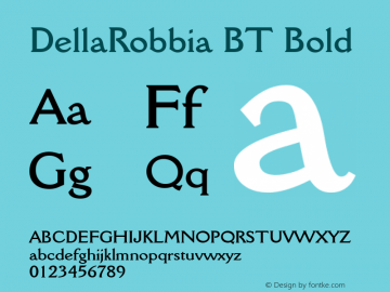 DellaRobbia BT Bold Version 1.01 emb4-OT图片样张