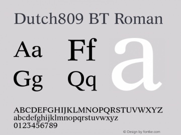 Dutch809 BT Roman Version 1.01 emb4-OT图片样张