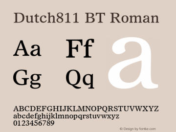 Dutch811 BT Roman Version 1.01 emb4-OT图片样张