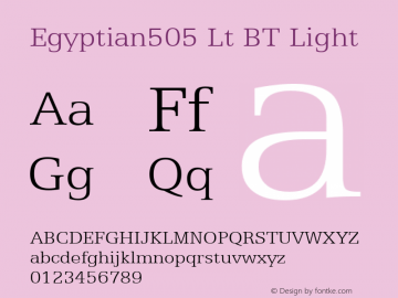 Egyptian505 Lt BT Light Version 1.01 emb4-OT图片样张