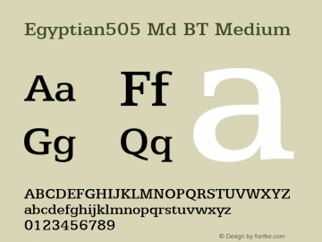 Egyptian505 Md BT Medium Version 1.01 emb4-OT图片样张