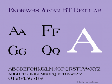 EngravrsRoman BT Version 1.01 emb4-OT图片样张