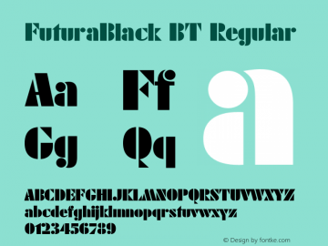FuturaBlack BT Version 1.01 emb4-OT图片样张