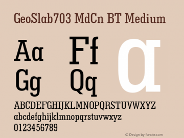 GeoSlab703 MdCn BT Medium Version 1.01 emb4-OT图片样张