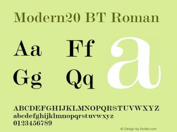 Modern20 BT Roman Version 1.01 emb4-OT图片样张