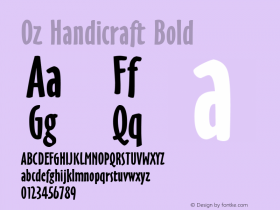 Oz Handicraft Bold Version 1.00图片样张