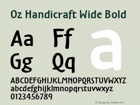 Oz Handicraft Wide Bold Version 1.00图片样张