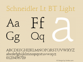 Schneidler Lt BT Light Version 1.01 emb4-OT图片样张