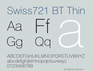 Swiss721 Th BT Thin Version 5.0图片样张