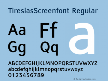 TiresiasScreenfont Release 8.05图片样张