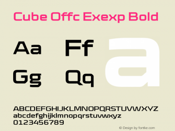 Cube Offc Exexp Bold Version 7.504; 2012; Build 1021图片样张