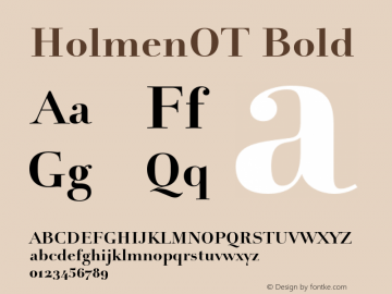 HolmenOT-Bold Version 7.502; 2007图片样张
