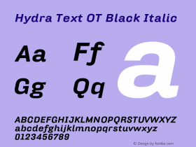 HydraTextOT-BlackItalic Version 7.504; 2010; Build 1021图片样张
