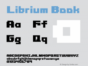 Librium Book Version 1.0; Font Sample