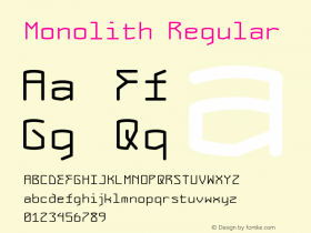Monolith Regular Macromedia Fontographer 4.1.5 03‐02‐21图片样张
