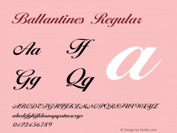 Ballantines Regular Altsys Fontographer 3.5  9/23/93图片样张