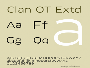 Clan OT Extd Regular Version 7.600, build 1030, FoPs, FL 5.04图片样张