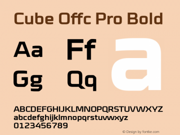 Cube Offc Pro Bold Version 7.504; 2012; Build 1021图片样张