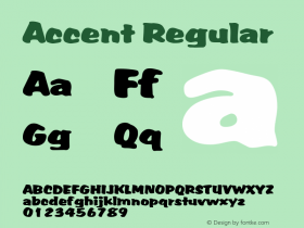 Accent Regular B & P Graphics Ltd.:1.7.1993 Font Sample