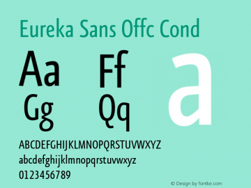Eureka Sans Offc Cond Version 7.504; 2011; Build 1020图片样张