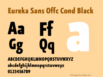 Eureka Sans Offc Cond Black Version 7.504; 2011; Build 1020图片样张