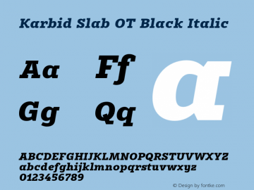 Karbid Slab OT Black Italic Version 7.60图片样张