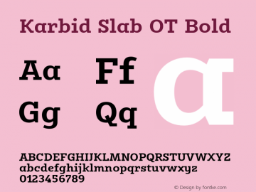 Karbid Slab OT Bold Version 7.60图片样张