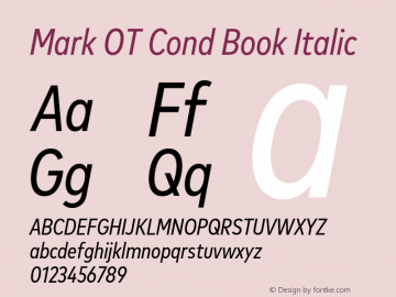 Mark OT Cond Book Italic Version 7.60图片样张