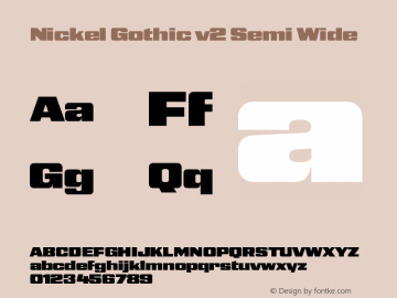 Nickel Gothic v2 Semi Wide Version 2.0图片样张