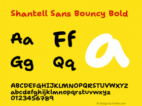 Shantell Sans Bouncy Bold Version 1.006;[9816181b4]图片样张